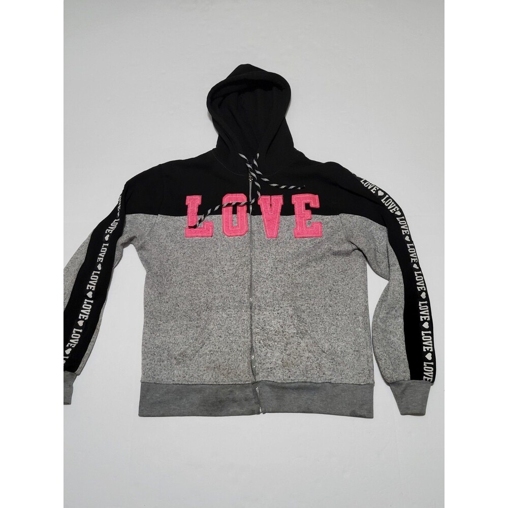 (#C) Thrill 94 Full Zip Hooded Love Jacket Black Size Women's 2X